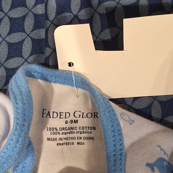 whale onesie faded glory 6-9 months - Picture 4 of 6